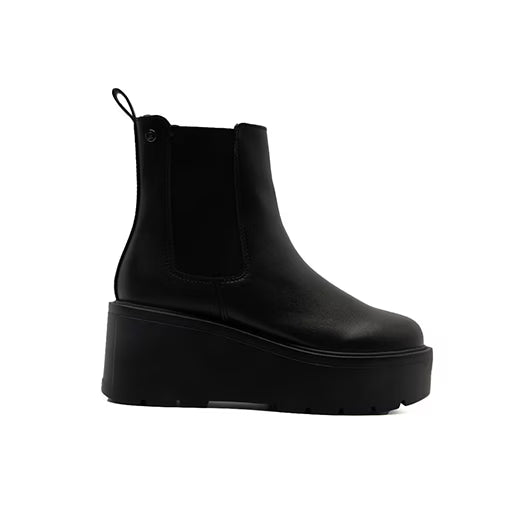 Botín Cuña Chelsea para Mujer Estilo 683901 Negro